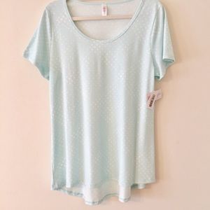 LuLaRoe | Classic T Speckled Light Aqua Blue